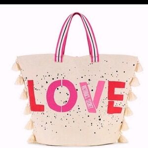 Victorias Secret Duffle Bag Love Canvas